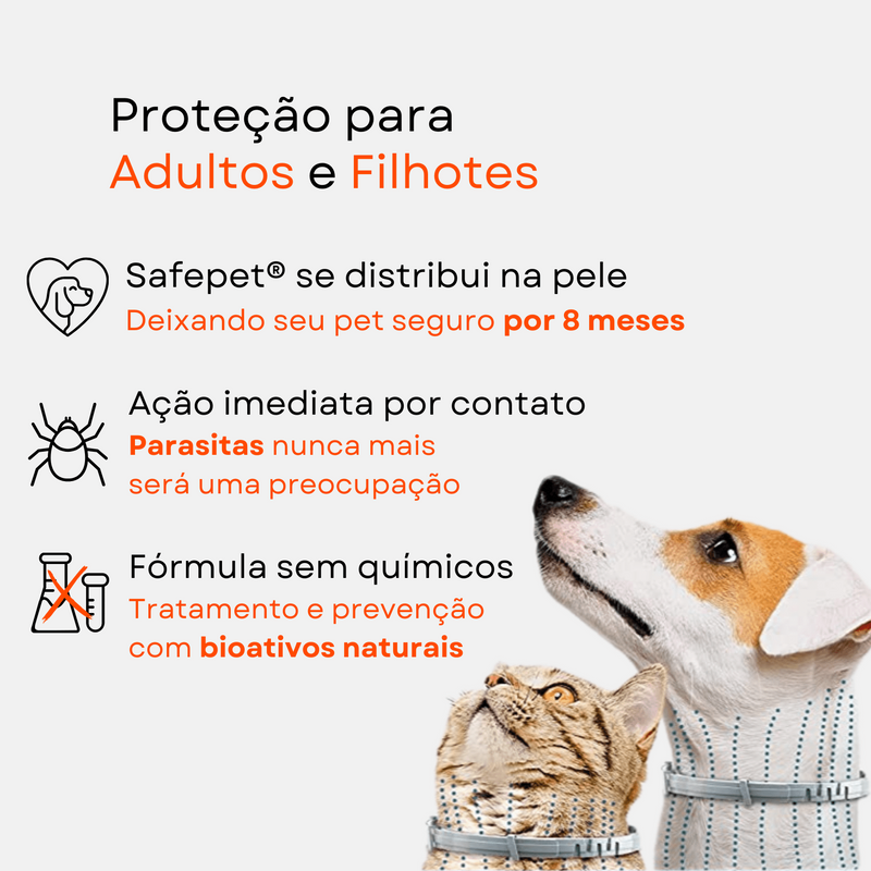 SafePet Colar Anti Pulgas e Carrapatos - Protegendo Seus Companheiros com Segurança