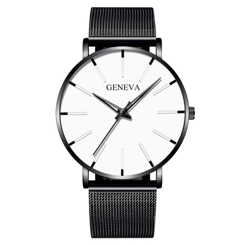 Relógio masculino Quartzo minimalista Genebra 2024  ultrafino