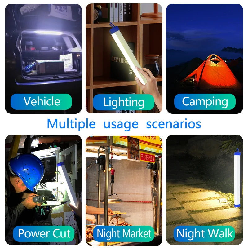 Lâmpada noturna LED sem fio Tubo suporte Magnético USB recarregável Portátil