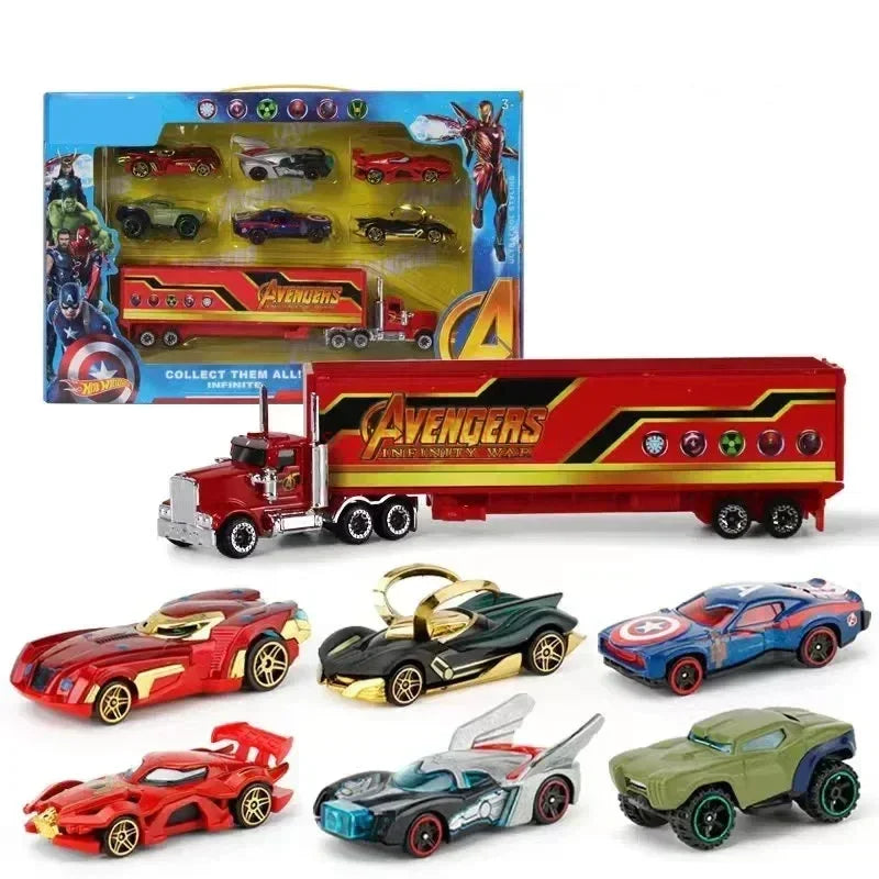 Hot Wheels  -6 - 7 peças Batmovel Suit  e Avengers