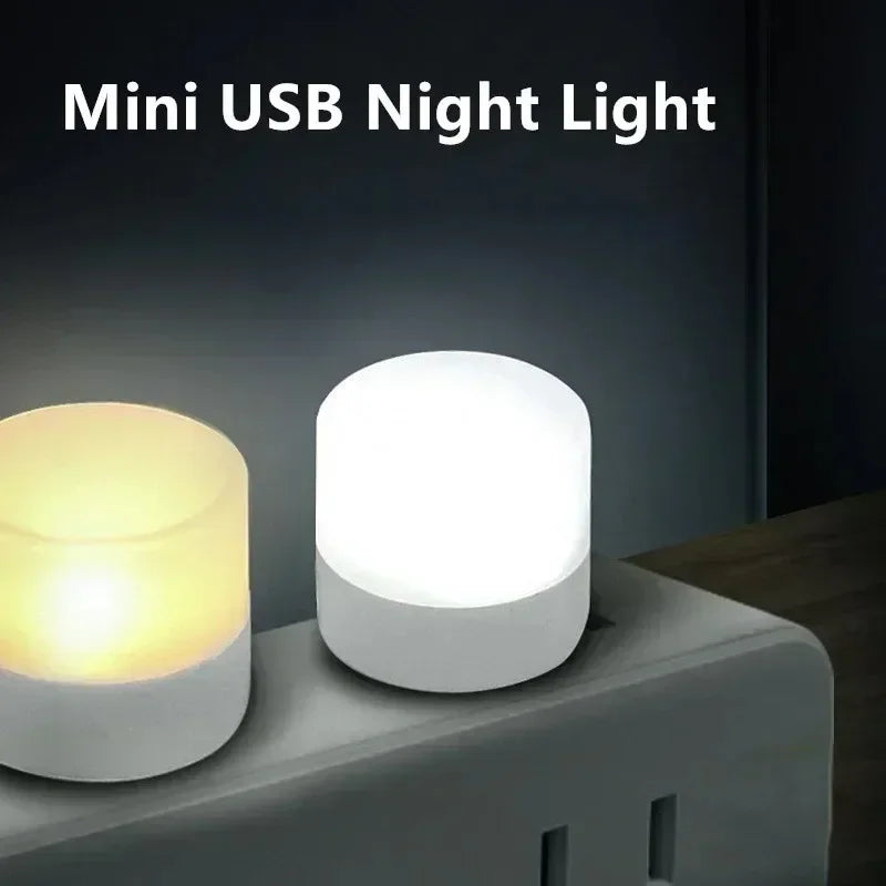 3/50pcs  Plug & Play Mini Luz Noturna LED via USB - sua solução portátil para a escuridão