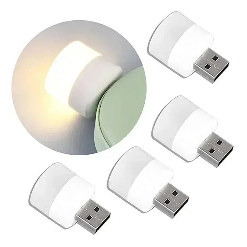 3/50pcs  Plug & Play Mini Luz Noturna LED via USB - sua solução portátil para a escuridão