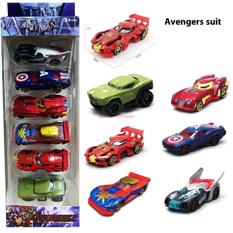 Hot Wheels  -6 - 7 peças Batmovel Suit  e Avengers