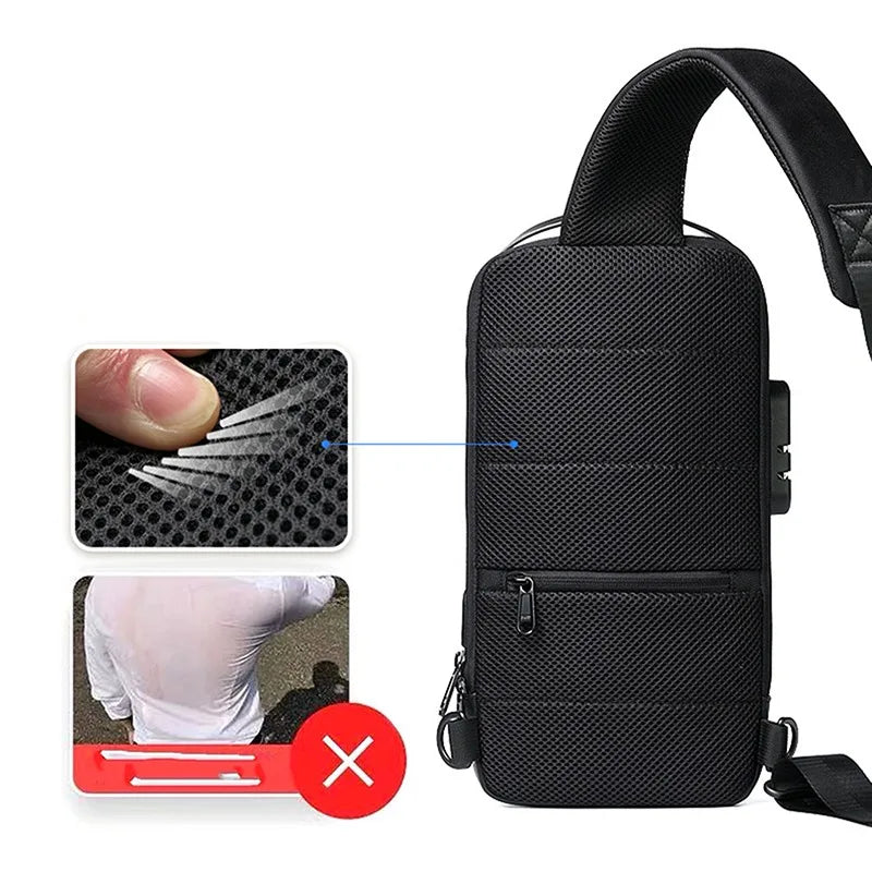 Mochila Masculina Executiva Impermeável Anti Furto Com Trava Oxford Multifuncional