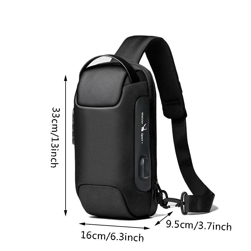 Mochila Masculina Executiva Impermeável Anti Furto Com Trava Oxford Multifuncional