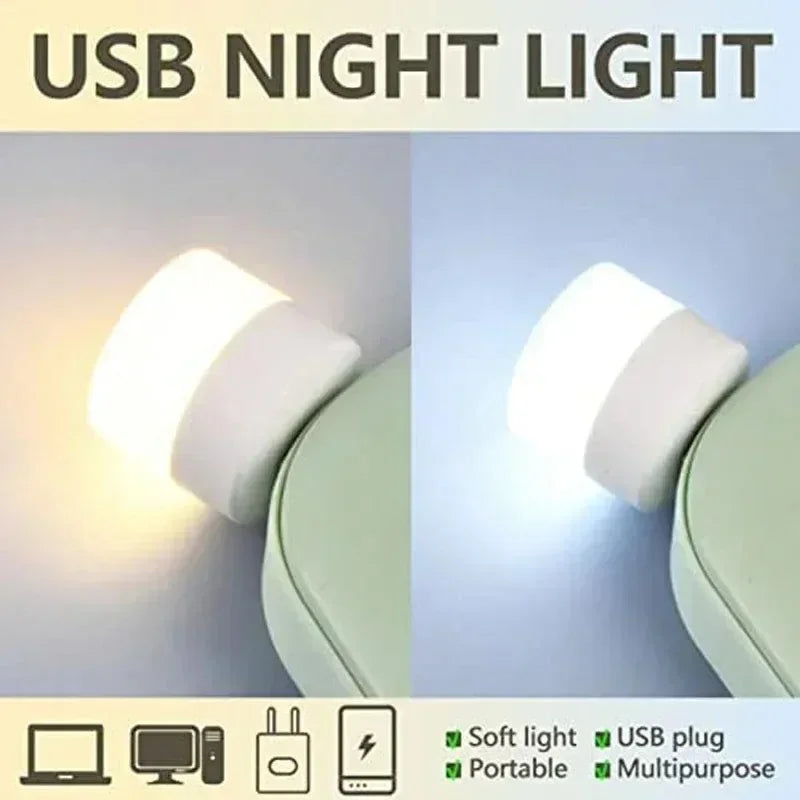 3/50pcs  Plug & Play Mini Luz Noturna LED via USB - sua solução portátil para a escuridão