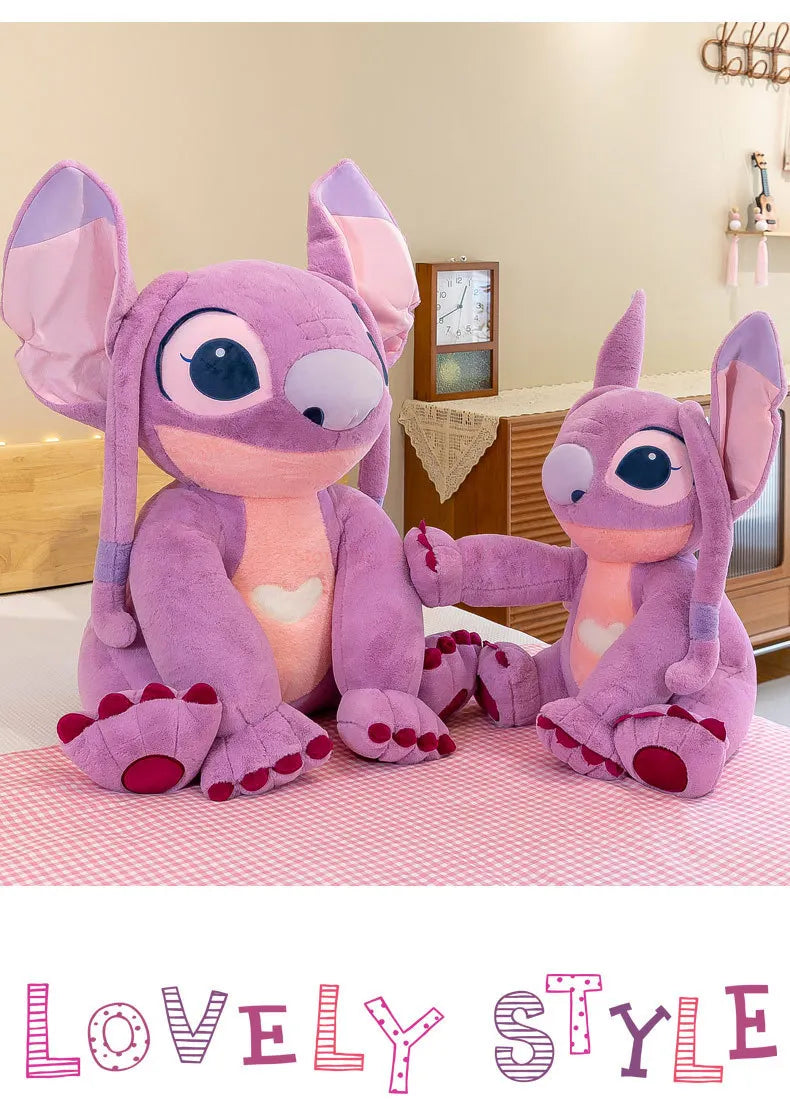 45/60 cm "Lilo & Stitch: Pelúcia Grande, Brinquedo Fofo e Decoração Aconchegante para o Quarto