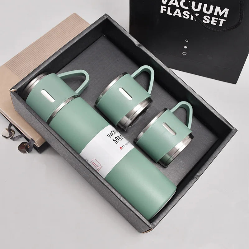 500ML garrafa térmica em aço inoxidável Gift Set