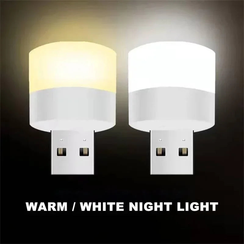 3/50pcs  Plug & Play Mini Luz Noturna LED via USB - sua solução portátil para a escuridão