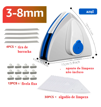 Escova Magnética para Limpeza de Janelas: Dupla Face com Descarga Automática de Água para Vidros