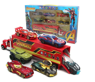 Hot Wheels  -6 - 7 peças Batmovel Suit  e Avengers