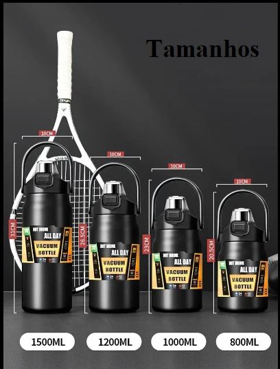 Garrafa térmica portátil de aço inoxidável 304 com Tampa de Abertura de Um Clique