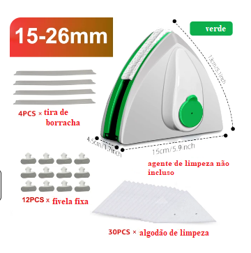 Escova Magnética para Limpeza de Janelas: Dupla Face com Descarga Automática de Água para Vidros